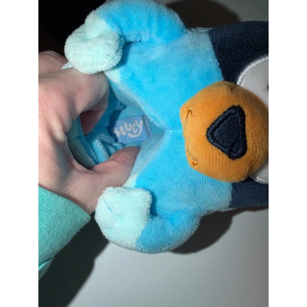Bluey and Bingo Toddler Plush Slippers Blue Orange Size 7/8 House Shoes